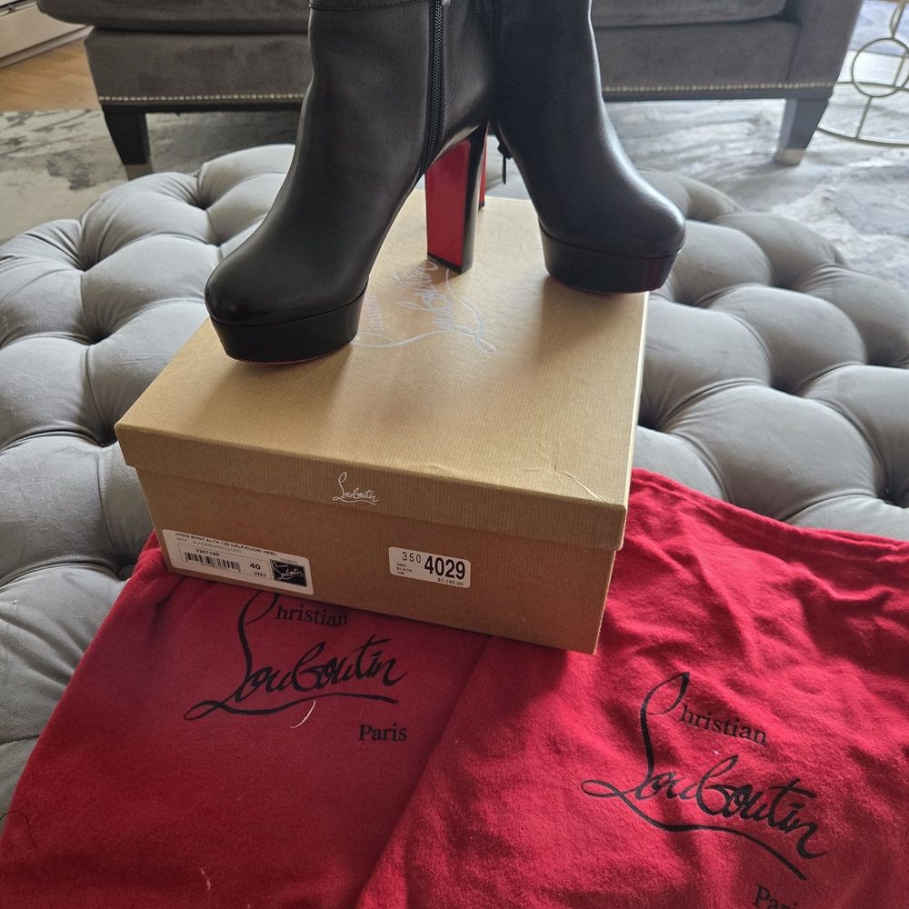 Christian Louboutin Black Ankle Boots
